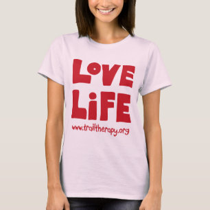 T-shirt do algodão da vida do amor das senhoras