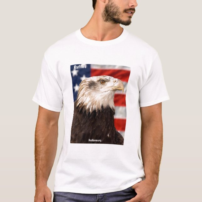 T-shirt do algodão dos homens de Eagle (Frente)