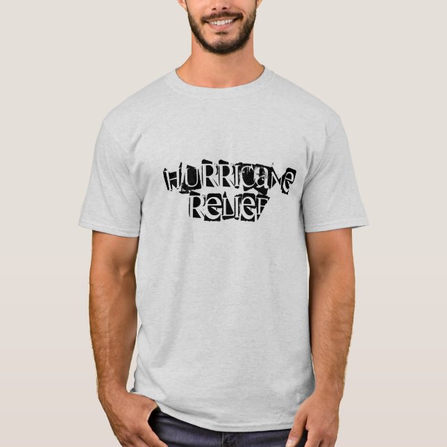 T-shirt do alivio do furacão (Frente)