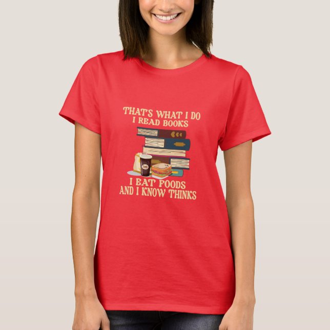 T-shirt do aluno É o que faço para ler livros (Frente)