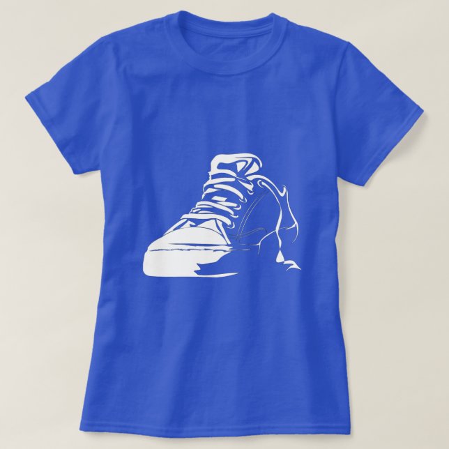 T-shirt do amante da sapatilha (Frente do Design)