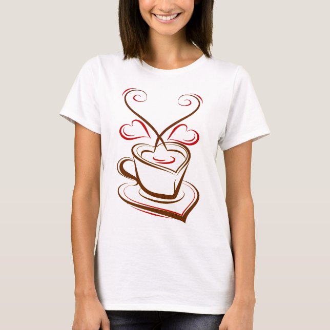 T-shirt do amante do café (Frente)