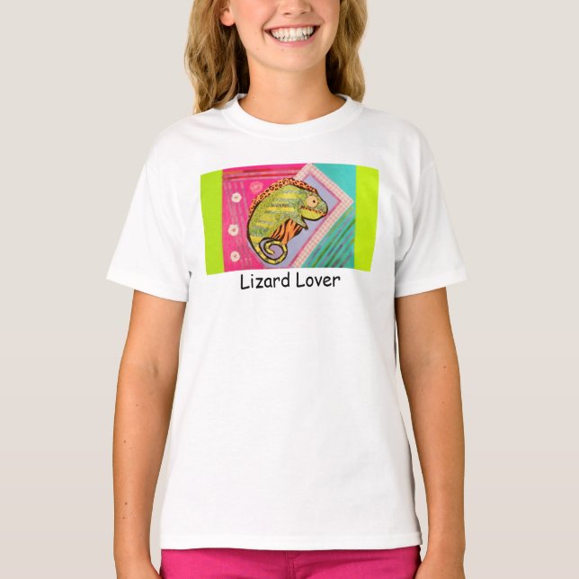 T-shirt do amante do lagarto (Frente)