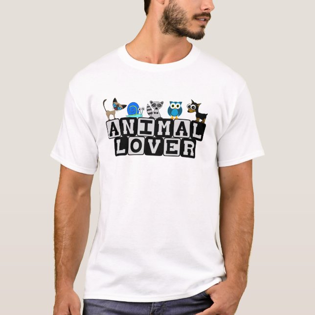 T-shirt do amante dos animais (Frente)