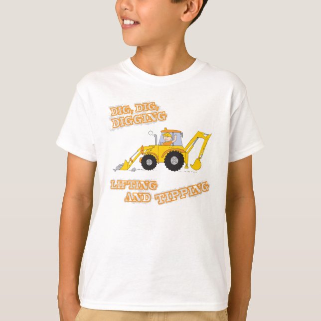T-shirt do amarelo do trabalhador da construção (Frente)