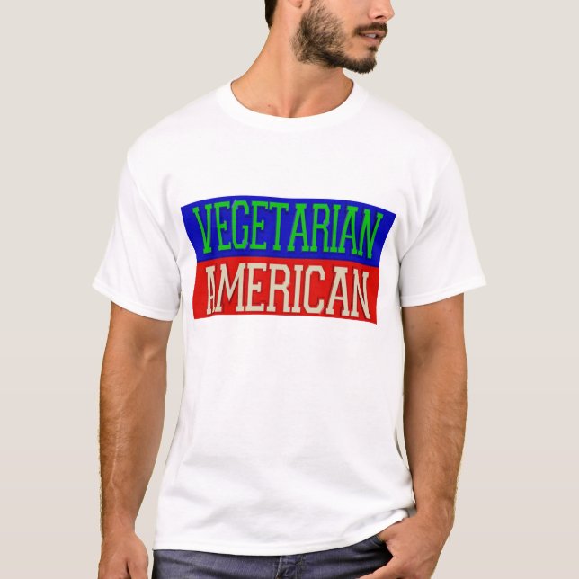 T-shirt do americano do vegetariano (Frente)