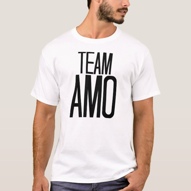 T-shirt do Amo da equipe no branco (Frente)