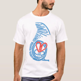T-shirt do amor Blue2 de Humppa