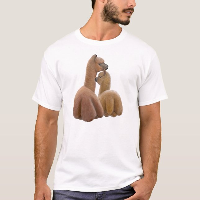 T-shirt do amor da alpaca (Frente)