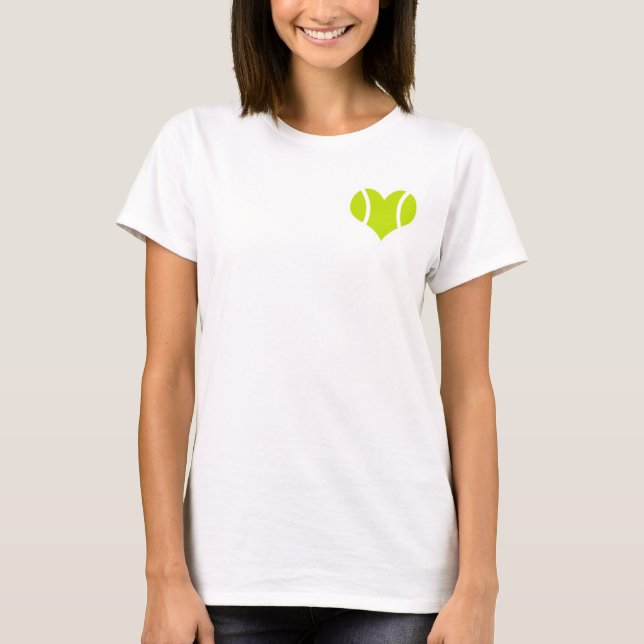 T-shirt do amor da bola de tênis (Frente)