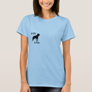T-shirt do amor da intimidação de Bullmastiff