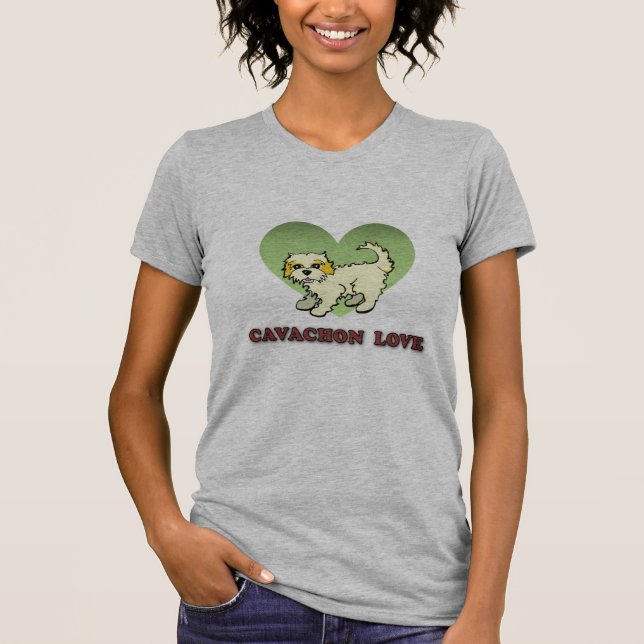 T-shirt do amor de Cavachon (Frente)