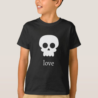 T-shirt do amor do crânio