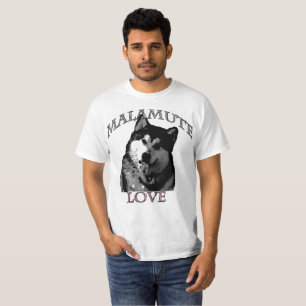 T-shirt do amor do Malamute