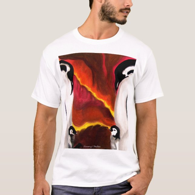 T-shirt do amor do pinguim (Frente)