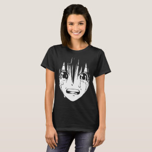 T-shirt do Anime: Menina de grito (preto & branco)
