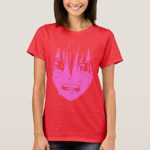 T-shirt do Anime: Menina de grito (vermelho e