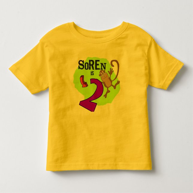 T-shirt do aniversário de 2 YO (Frente)