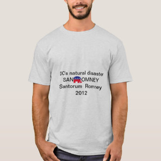 T-shirt do anti republicano Santorum 2012 Romney