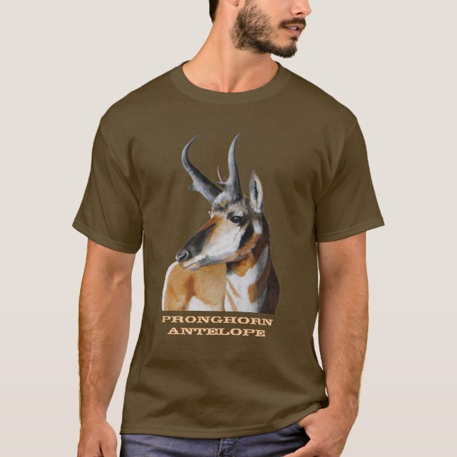 T-shirt do antílope de Pronghorn (Frente)