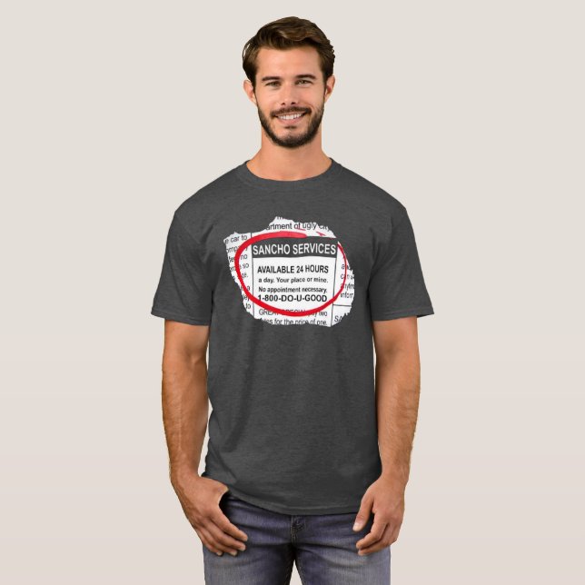 T-shirt do anúncio de Sancho (Frente Completa)