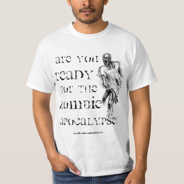 T-shirt do apocalipse do zombi (Frente)