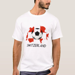 T-shirt do apoiador da equipe de futebol de suiça