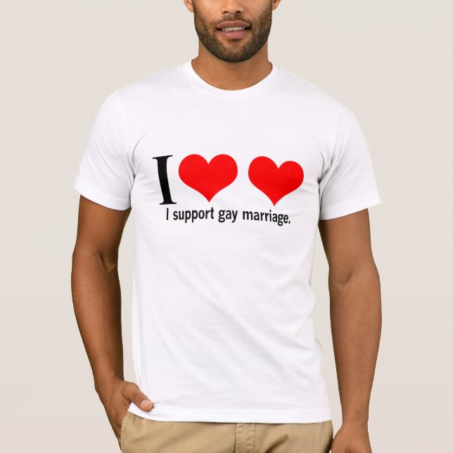 T-shirt do apoio do casamento gay (Frente)