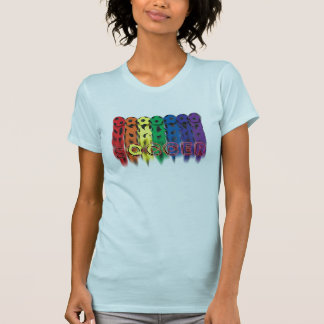 T-shirt do arco-íris do futebol