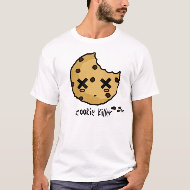 T-shirt do assassino do biscoito (Frente)