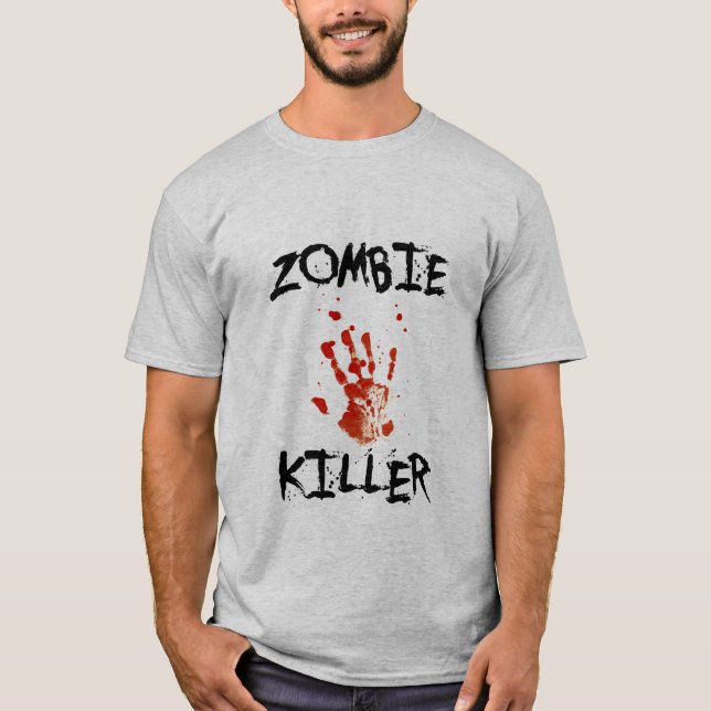 T-shirt do assassino do zombi (Frente)