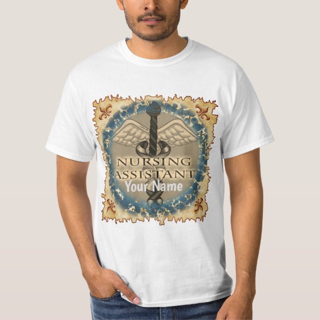 t-shirt do Assistente de Enfermagem Caduceus (Frente)