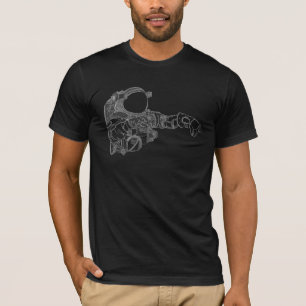T-shirt do astronauta - preto
