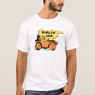 t-shirt do automóvel do Dia das Bruxas dos anos 3