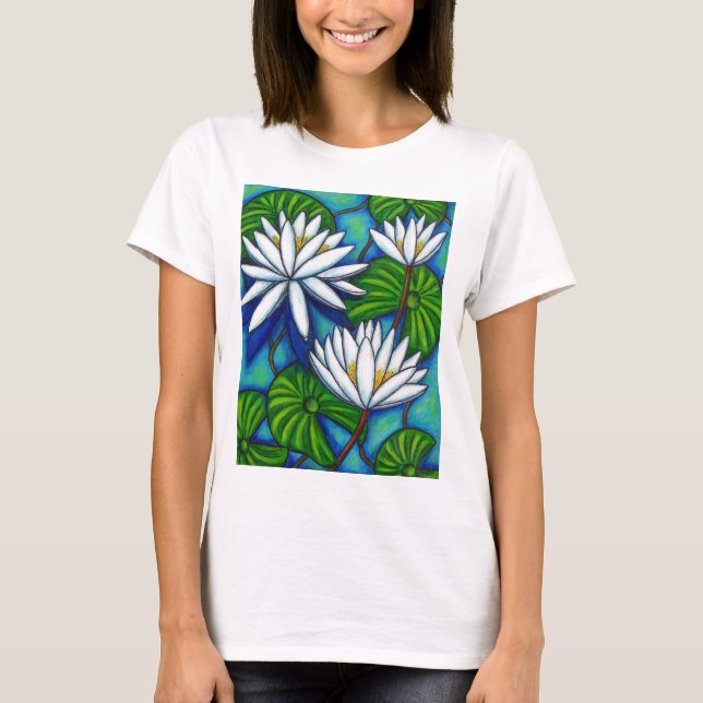 T-shirt do azul do Nymphaea (Frente)