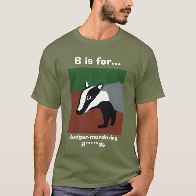 t-shirt do badger cull (Frente)