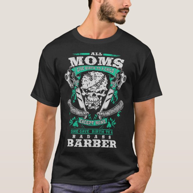 T-shirt do barbeiro de Badass (Frente)