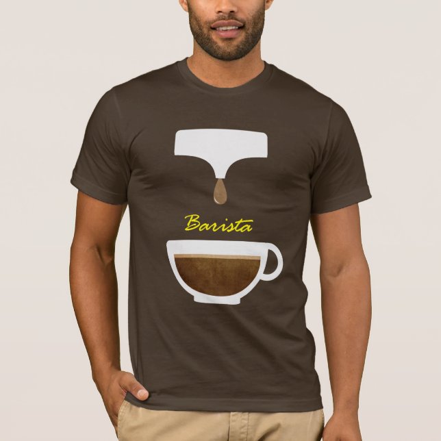 t-shirt do barista do café (Frente)
