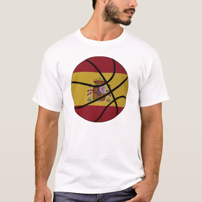 T-shirt do basquetebol da espanha (Frente)