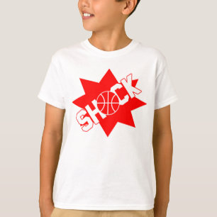 T-shirt do basquetebol de choque