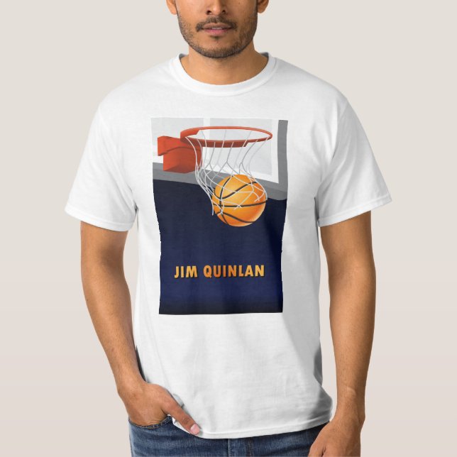 T-shirt do basquetebol de Jim Quinlan (Frente)