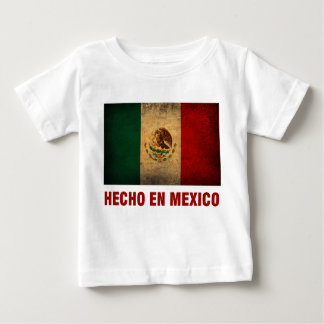 T-shirt do bebê - bandeira do en México de Hecho