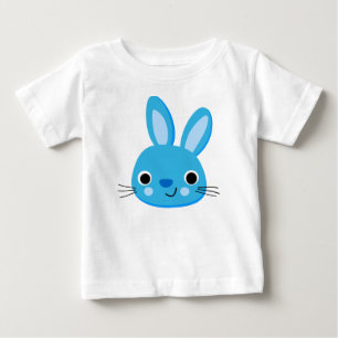 T-shirt do Bebê-Bebê, Coelho Azul