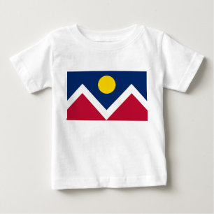 T-shirt do bebê com a bandeira da cidade de