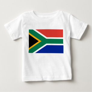T-shirt do bebê com a bandeira de África do Sul