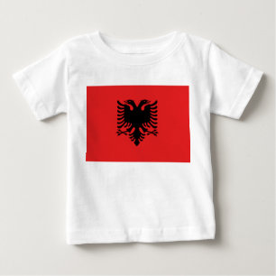 T-shirt do bebê com a bandeira de Albânia