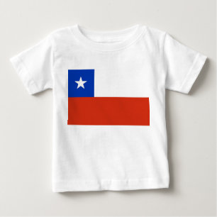 T-shirt do bebê com a bandeira do Chile