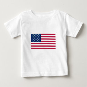T-shirt do bebê da bandeira americana