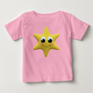 T-shirt do bebê da estrela de Toon do Anime