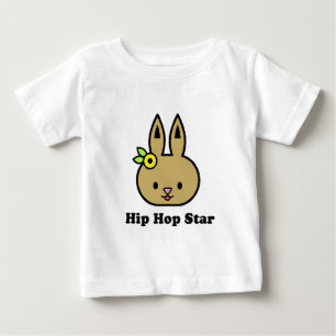 T-shirt do bebê da estrela do hip-hop